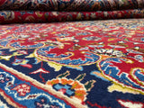Persian Rug Hand Knotted Oriental Rug Very Fine Persian Kashan 12'7x9'6