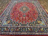 Persian Rug Hand Knotted Oriental Rug Very Fine Persian Kashan 12'7x9'6
