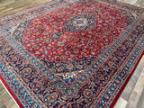 Persian Rug Hand Knotted Oriental Rug Very Fine Persian Kashan 12'7x9'7