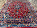 Persian Rug Hand Knotted Oriental Rug Very Fine Persian Kashan 12'7x9'7