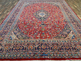 Persian Rug Hand Knotted Oriental Rug Very Fine Persian Kashan 12'7x9'7