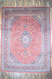 Persian Rug Hand Knotted Oriental Rug Very Fine Persian Kashan 12'7x9'7
