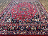 Persian Rug Hand Knotted Oriental Rug Very Fine Persian Kashan 12'8x9'7