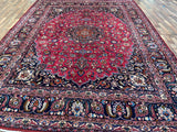 Persian Rug Hand Knotted Oriental Rug Very Fine Persian Kashan 12'8x9'7
