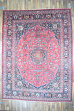 Persian Rug Hand Knotted Oriental Rug Very Fine Persian Kashan 12'8x9'7