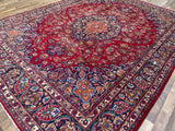 Persian Rug Hand Knotted Oriental Rug Very Fine Persian Kashan 12'8x9'7