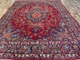 Persian Rug Hand Knotted Oriental Rug Very Fine Persian Kashan 12'8x9'7