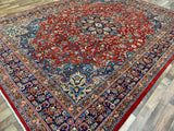 Persian Rug Hand Knotted Oriental Rug Very Fine Persian Kashan 12'8x9'8