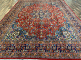 Persian Rug Hand Knotted Oriental Rug Very Fine Persian Kashan 12'8x9'8