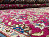 Persian Rug Hand Knotted Oriental Rug Very Fine Persian Kashan 12'9x9'9