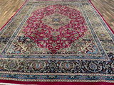 Persian Rug Hand Knotted Oriental Rug Very Fine Persian Kashan 12'9x9'9