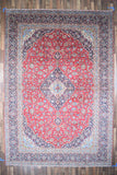 Persian Rug Hand Knotted Oriental Rug Very Fine Persian Kashan 13'6x9'5