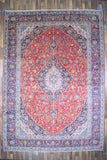 Persian Rug Hand Knotted Oriental Rug Very Fine Persian Kashan 13'6x9'7
