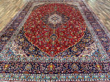 Persian Rug Hand Knotted Oriental Rug Very Fine Persian Kashan 13'6x9'7