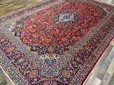 Persian Rug Hand Knotted Oriental Rug Very Fine Persian Kashan 8'11x13'2