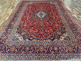 Persian Rug Hand Knotted Oriental Rug Very Fine Persian Kashan 8'11x13'2