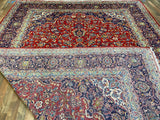Persian Rug Hand Knotted Oriental Rug Very Fine Persian Kashan 9'11x13'5