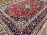 Persian Rug Hand Knotted Oriental Rug Very Fine Persian Kashan 9'11x13'5