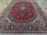 Persian Rug Hand Knotted Oriental Rug Very Fine Persian Kashan 9'4x13'5