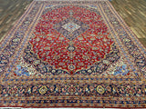 Persian Rug Hand Knotted Oriental Rug Very Fine Persian Kashan 9'4x13'5