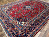 Persian Rug Hand Knotted Oriental Rug Very Fine Persian Kashan 9'5x12'10