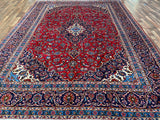 Persian Rug Hand Knotted Oriental Rug Very Fine Persian Kashan 9'5x12'10
