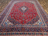 Persian Rug Hand Knotted Oriental Rug Very Fine Persian Kashan 9'5x12'10