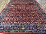 Persian Rug Hand Knotted Oriental Rug Very Fine Persian Kashan 9'9x12'10