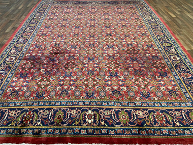 Persian Rug Hand Knotted Oriental Rug Very Fine Persian Kashan 9'9x12'10