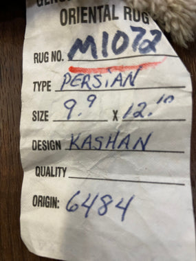 Persian Rug Hand Knotted Oriental Rug Very Fine Persian Kashan 9'9x12'10