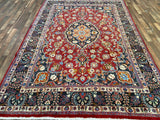 Persian Rug Hand Knotted Oriental Rug Very Fine Persian Kashan 9'9x6'8