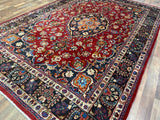 Persian Rug Hand Knotted Oriental Rug Very Fine Persian Kashan 9'9x6'8