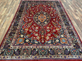 Persian Rug Hand Knotted Oriental Rug Very Fine Persian Kashan 9'9x6'8