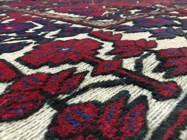 Afghan Rug Hand Knotted Oriental Rug Afghan Baluch Oriental Rug 4'6X5'7