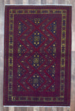 Afghan Rug Hand Knotted Oriental Rug Khal Mohammadi Afghan Area Rug 3'3X4'11