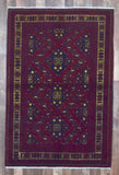 Afghan Rug Hand Knotted Oriental Rug Khal Mohammadi Afghan Area Rug 3'3X4'11