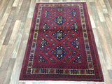 Afghan Rug Hand Knotted Oriental Rug Khal Mohammadi Afghan Area Rug 3'3X4'11