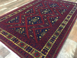 Afghan Rug Hand Knotted Oriental Rug Khal Mohammadi Afghan Area Rug 3'3X4'11