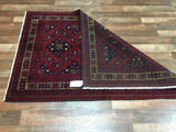 Afghan Rug Hand Knotted Oriental Rug Khal Mohammadi Afghan Area Rug 3'3X4'11