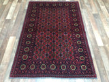 Afghan Rug Hand Knotted Oriental Rug Khal Mohammadi Afghan Area Rug 3'4X4'11