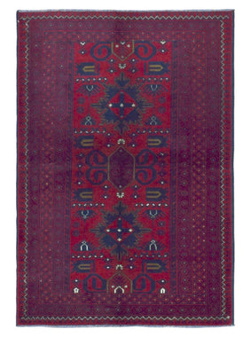 Afghan Rug Hand Knotted Oriental Rug Khal Mohammadi Afghan Area Rug 3'4X4'11