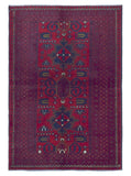 Afghan Rug Hand Knotted Oriental Rug Khal Mohammadi Afghan Area Rug 3'4X4'11