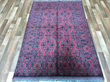 Afghan Rug Hand Knotted Oriental Rug Khal Mohammadi Afghan Area Rug 4'2X6'6