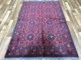 Afghan Rug Hand Knotted Oriental Rug Khal Mohammadi Afghan Area Rug 4'2X6'6