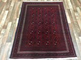 Afghan Rug Hand Knotted Oriental Rug Khal Mohammadi Afghan Area Rug 4'X5'6