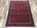 Afghan Rug Hand Knotted Oriental Rug Khal Mohammadi Afghan Area Rug 4'X5'6