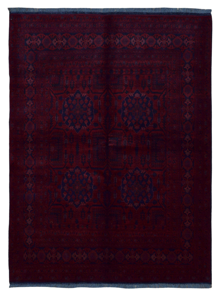 Beige Red Blue Colorful 3x4 Rug Afghan Handmade Area Rug 