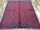 Afghan Rug Hand Knotted Oriental Rug Khal Mohammadi Afghan Area Rug 5'X6'6