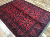 Afghan Rug Hand Knotted Oriental Rug Khal Mohammadi Afghan Area Rug 5'X6'7