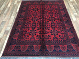 Afghan Rug Hand Knotted Oriental Rug Khal Mohammadi Afghan Area Rug 5'X6'7
